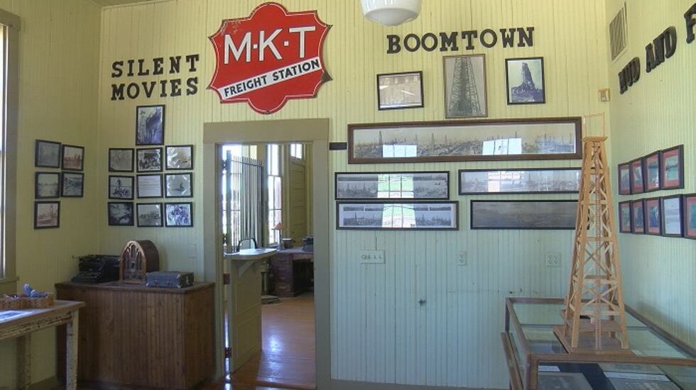 Many workers and tools went through the train depot that is pictured above during the oil boom.