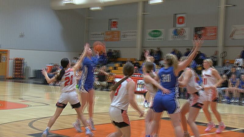 Annikah Frank (5) nails in the midrange jumper.
