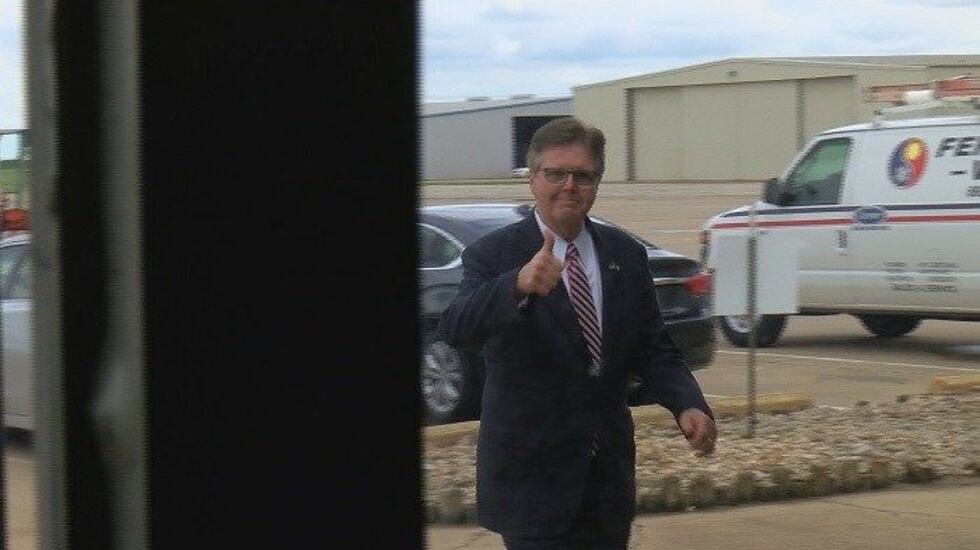 Lt. Governor Dan Patrick arrives in Wichita Falls on his latest campaign stop. (Source: KAUZ)