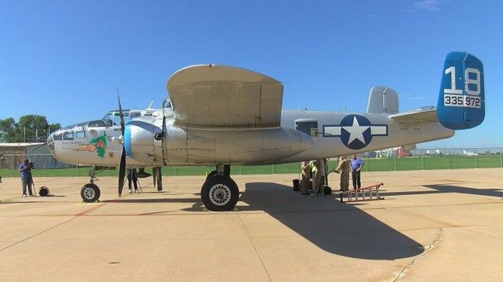 "Maid in the Shade" is only one of 34 B-25's that is still flying today. (Source: KAUZ)