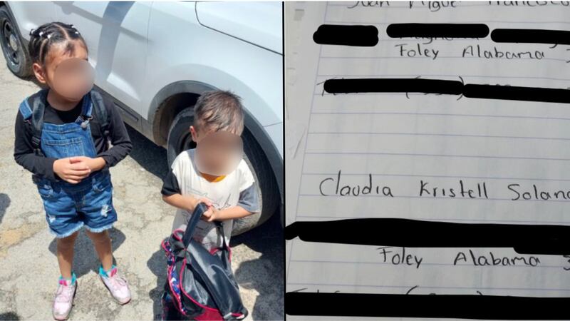 Texas officials said two children were found abandoned near the Rio Grande on Wednesday.
