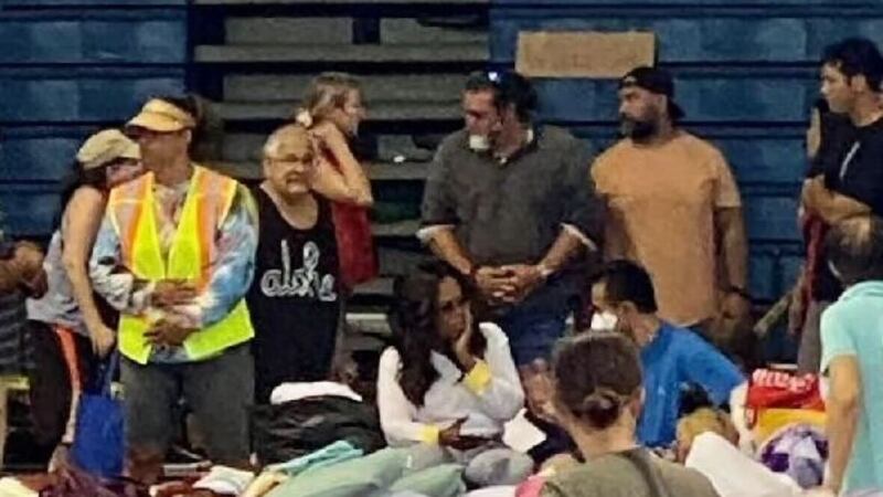 Oprah Winfrey, a part-time Maui resident, visited evacuees Thursday at the War Memorial...