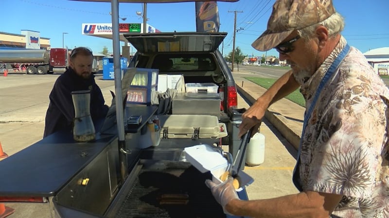Brain Lemmond sells hot dogs for his day job to pay the bills.