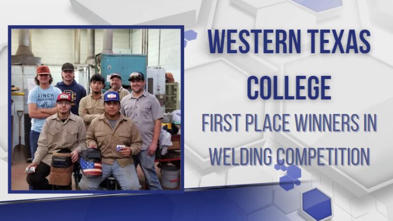 Seated, front row: First-place winners Patricia Araya and Samuel Hernandez The welding team...